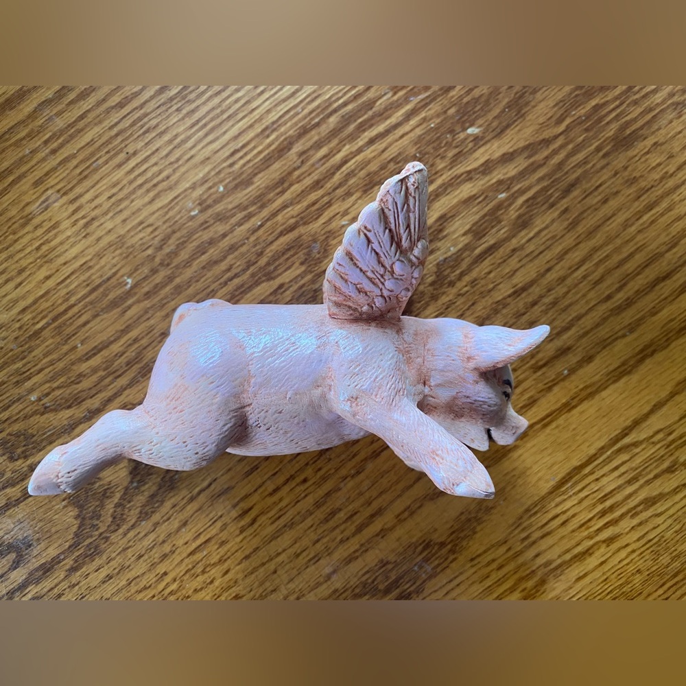 Ceramic Pink Flying Pig